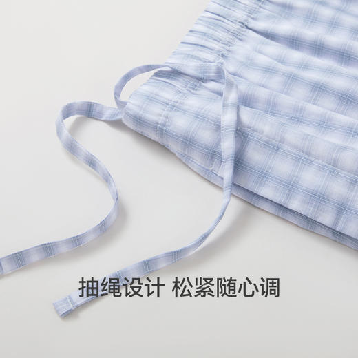 Threegun三枪 纯棉彩格男家居长裤-T60113B01 商品图10