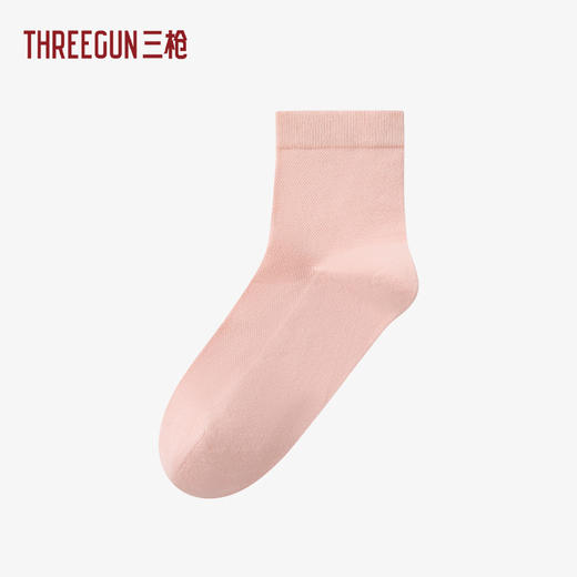 Threegun三枪 网眼松口直角中筒女袜-T90082Z03 商品图7