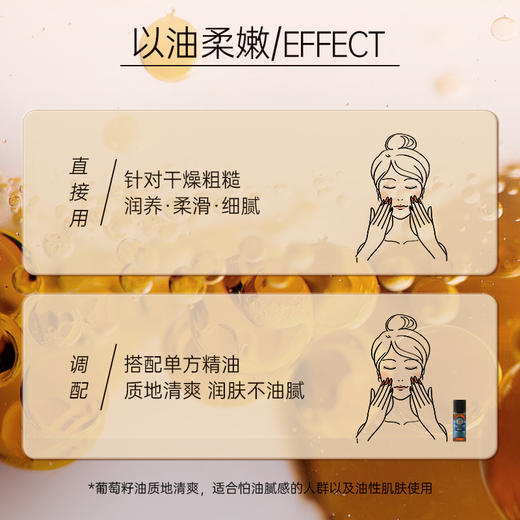 葡萄籽油30ml【基础油·可搭配单方精油】水感油质地 让肌肤快速吸收 22年精油经验【嘉媚乐】 商品图2