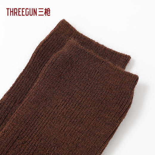Threegun三枪 羊毛提花中筒女袜(1双装)-91440Z031 商品图6