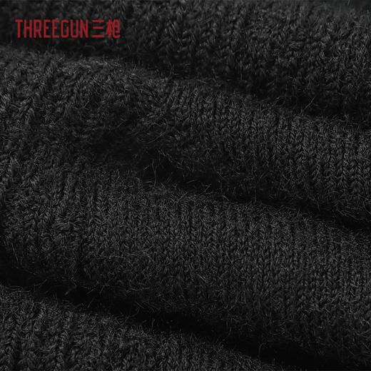 Threegun三枪 羊毛提花中筒女袜(1双装)-91440Z031 商品图5