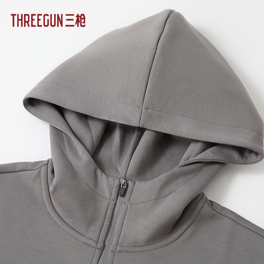 Threegun三枪 【空气棉】长袖连帽开襟男衫-82357A011 商品图1