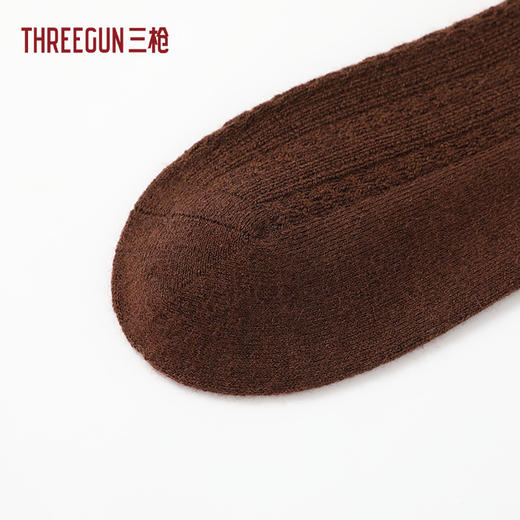 Threegun三枪 羊毛提花中筒女袜(1双装)-91440Z031 商品图8