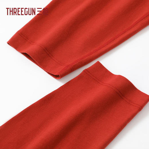 Threegun三枪 吉庆火绒棉圆领男内衣打底衫裤-T20266D02 商品图4