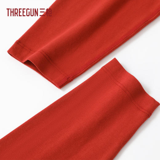 Threegun三枪 吉庆火绒棉圆领女内衣打底衫裤-T20267D02 商品图4