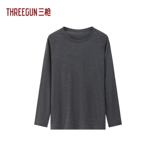 Threegun三枪 羊毛腈纶圆领长袖男内衣-T20254A02 商品图1