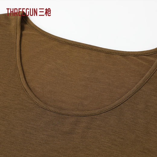 Threegun三枪 60支热力弹华绒圆领女肌底衣-T20245A01 商品图5