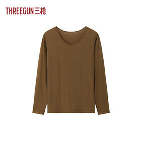 Threegun三枪 60支热力弹华绒圆领女肌底衣-T20245A01