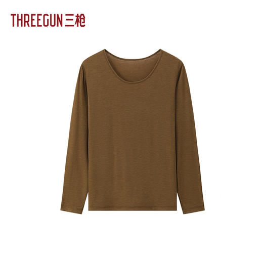Threegun三枪 60支热力弹华绒圆领女肌底衣-T20245A01 商品图0