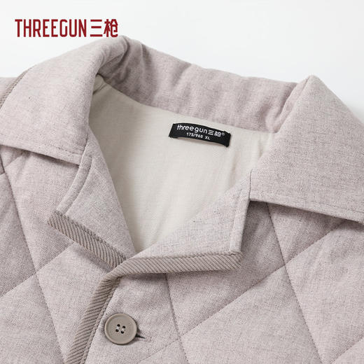 Threegun三枪 绒布夹棉翻领开襟长袖男家居套-T80124D04 商品图1