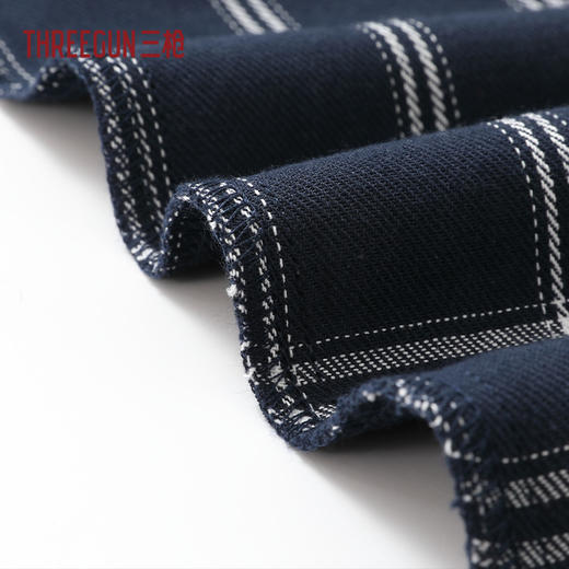 Threegun三枪 彩格绒布男家居长裤-T60091B01 商品图4