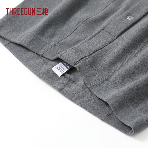 Threegun三枪 朋克暖绒加厚型圆领男内衣套-2L059D021 商品图3