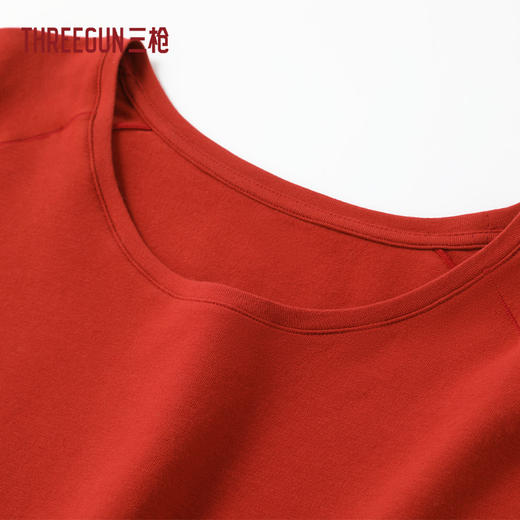 Threegun三枪 吉庆火绒棉圆领女内衣打底衫裤-T20267D02 商品图1