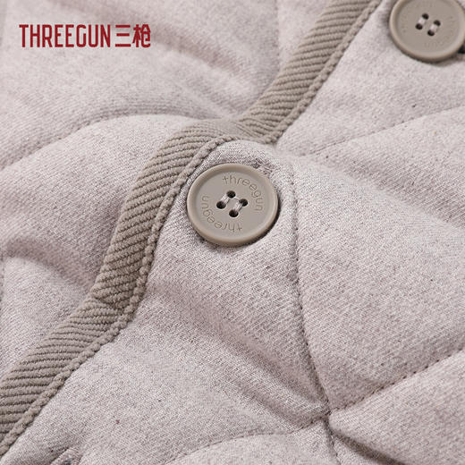 Threegun三枪 绒布夹棉翻领开襟长袖男家居套-T80124D04 商品图2