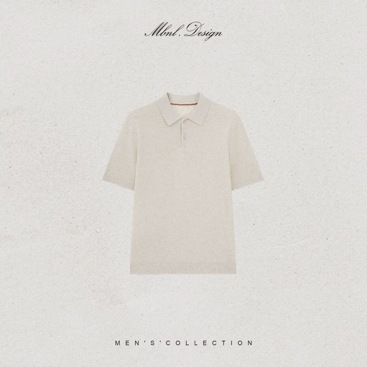 MBNL-F秦磊男装「双人字纹理」亚麻定纺顺滑Polo衫LL-WZPL10129商品图2