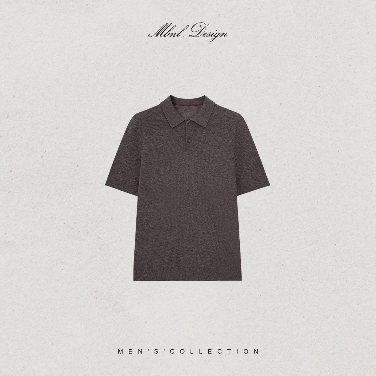 MBNL-F秦磊男装「双人字纹理」亚麻定纺顺滑Polo衫LL-WZPL10129商品图1