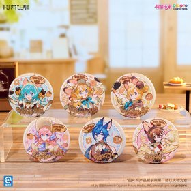 FUN4YEAH 初音未来 猫猫咖啡厅系列 双闪徽章 吧唧 6包/盒 国谷