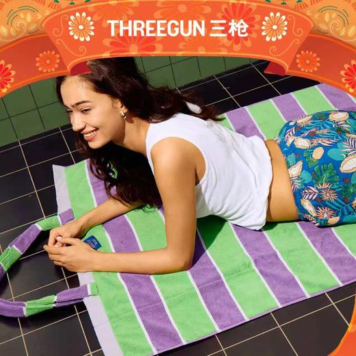 三枪 x 上海博物馆联名 沙滩条纹浴巾-S26001XXX 商品图0