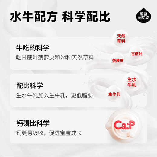隔壁刘奶奶水牛配方清甜版纯牛奶(200ml*10盒) 商品图3