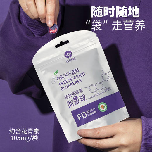 沃田蓝有机冻干蓝莓礼盒装  10g*6袋*盒 商品图5