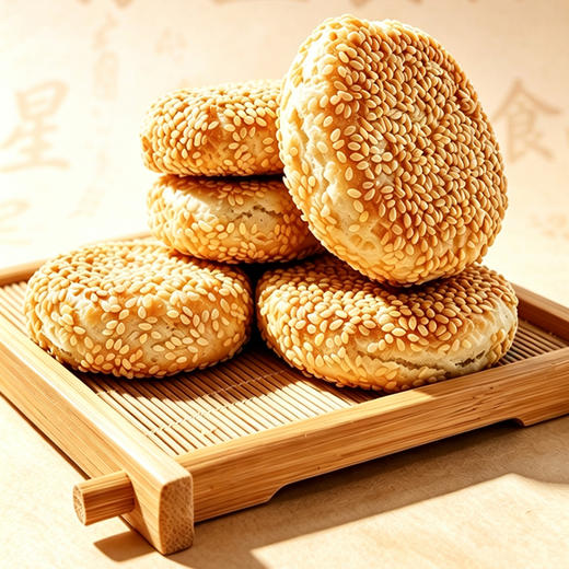 【2袋全国包邮，部分地区除外】竹溪泓星芝麻饼428g/袋（8枚装） 商品图2