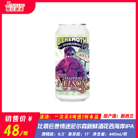 比萌巨兽情迷尼尔森新鲜酒花西海岸IPA 酒精度：6.5° 麦芽度：17°