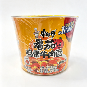 康师傅泡面1桶 老坛酸菜牛肉面/番茄鸡蛋牛肉面/香辣牛肉面