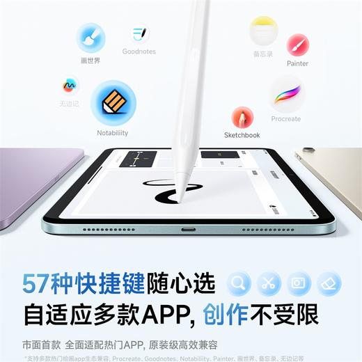 【新品爆款】倍思 笔畅 PS3 360°触控 蓝牙有线充 电容笔 商品图2
