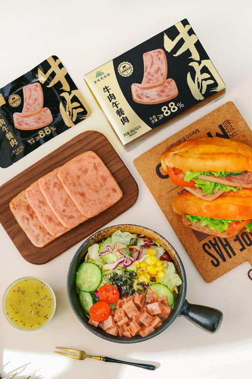 食味的初相 牛肉午餐肉（88%纯牛肉）280g 商品图0