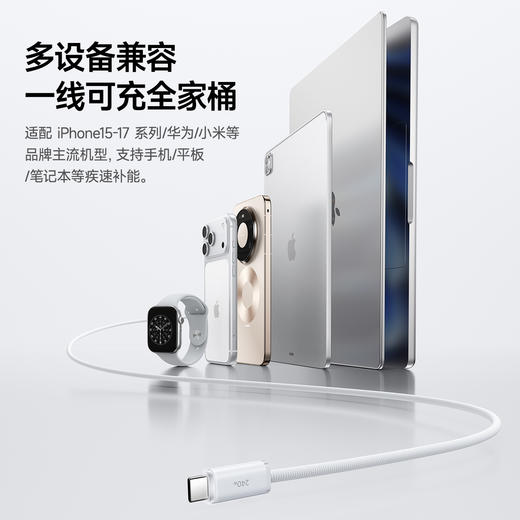 【新品爆款】灵动灯环快充数据线 USB-C to USB-C 240W 1.2m 商品图8