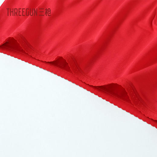 Threegun三枪 【莫代尔】中腰女士大红三角内裤吉庆礼盒（2条装）-40732B021 商品图2