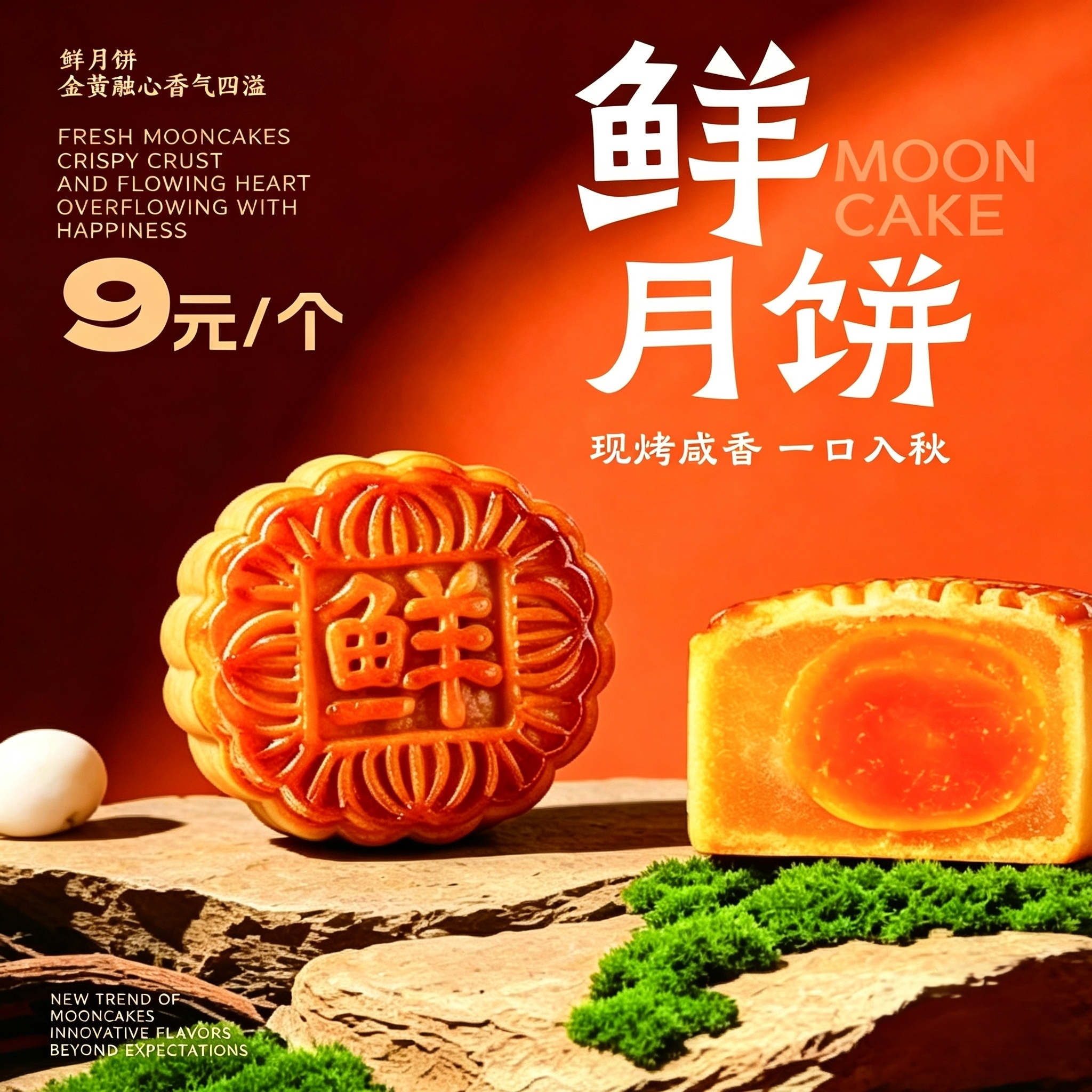 白莲蛋黄鲜月饼*1个