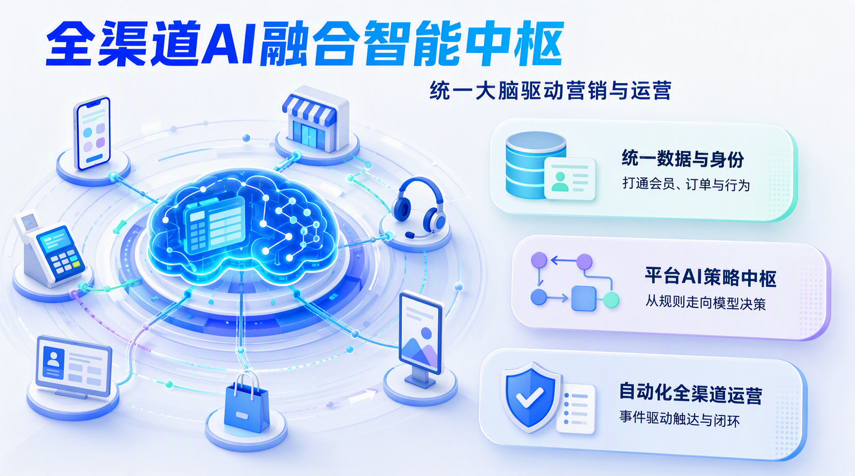 全渠道AI和平台AI怎么融合到一个中枢里?