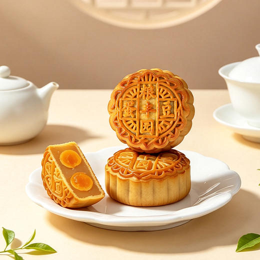 星辰皓月月饼礼盒【广州酒家粮丰园】传统广式月饼送礼体面送长辈父母 9枚月饼豆沙白莲蓉黑芝麻多种口味 商品图4