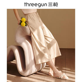 Threegun三枪 【花灰水柔棉】女士家居中裤睡裤-61092B011