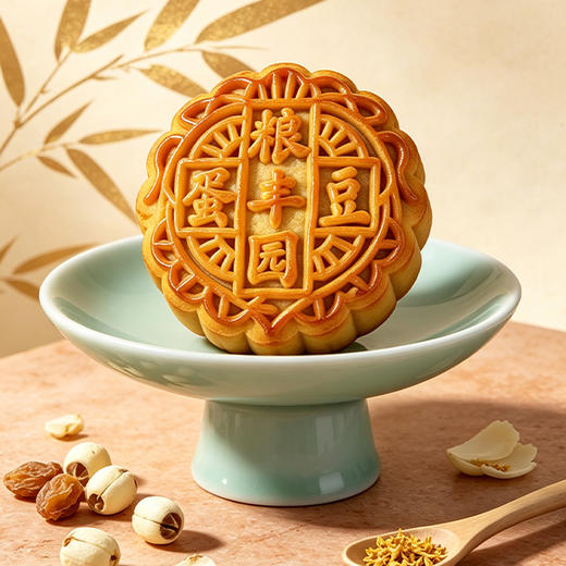 星辰皓月月饼礼盒【广州酒家粮丰园】传统广式月饼送礼体面送长辈父母 9枚月饼豆沙白莲蓉黑芝麻多种口味 商品图3