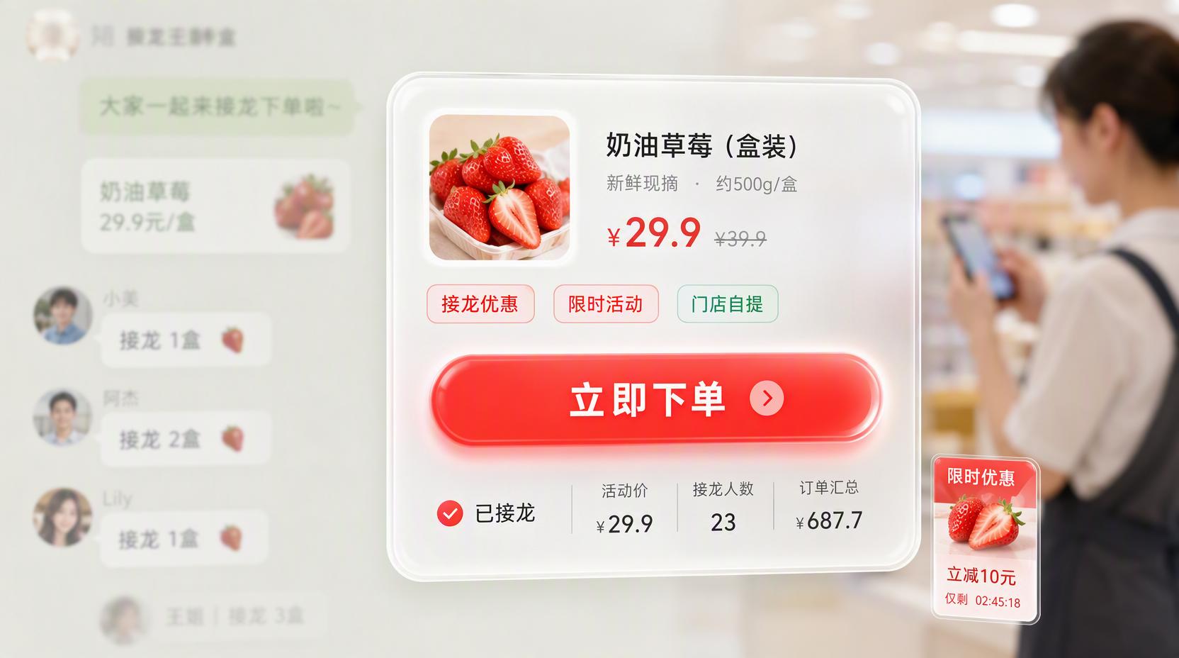 社群促销系统 - 社群接龙优惠活动营销,让门店活动转化跑起来