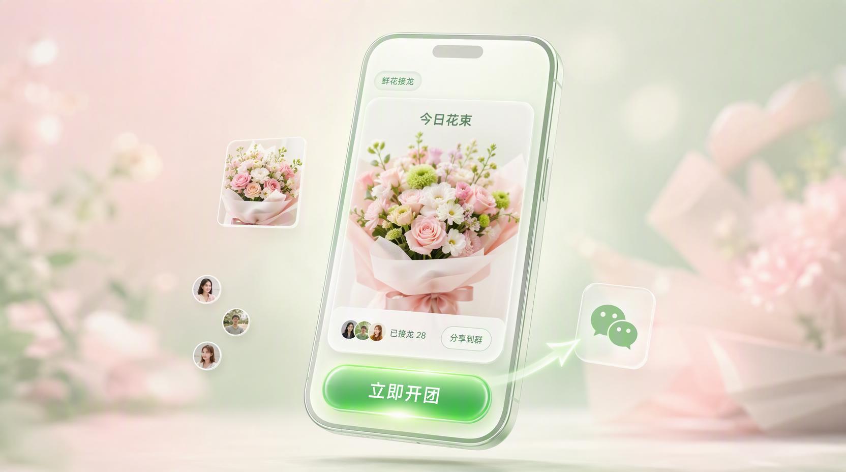 鲜花社群团购 - 自动化管理团长接龙订单,让私域团购运营更省心