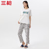 Threegun三枪 【舒感棉】莫奈联名款圆领短袖长裤女士家居套家居服-82082D011 商品缩略图0