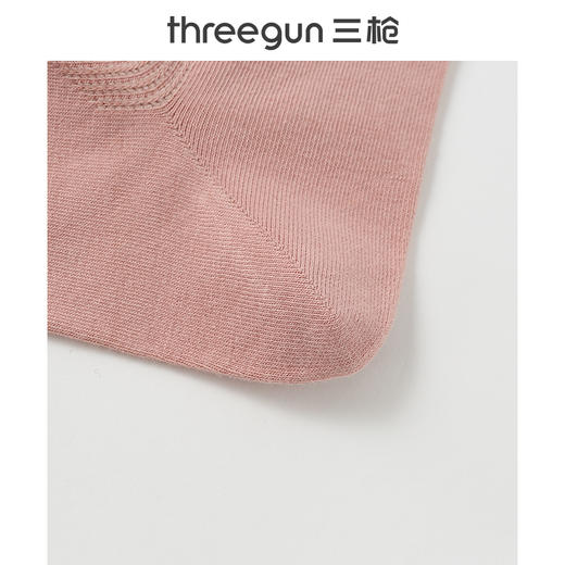 Threegun三枪 直角纯色中筒女袜(1双装)-91317Z031 商品图2