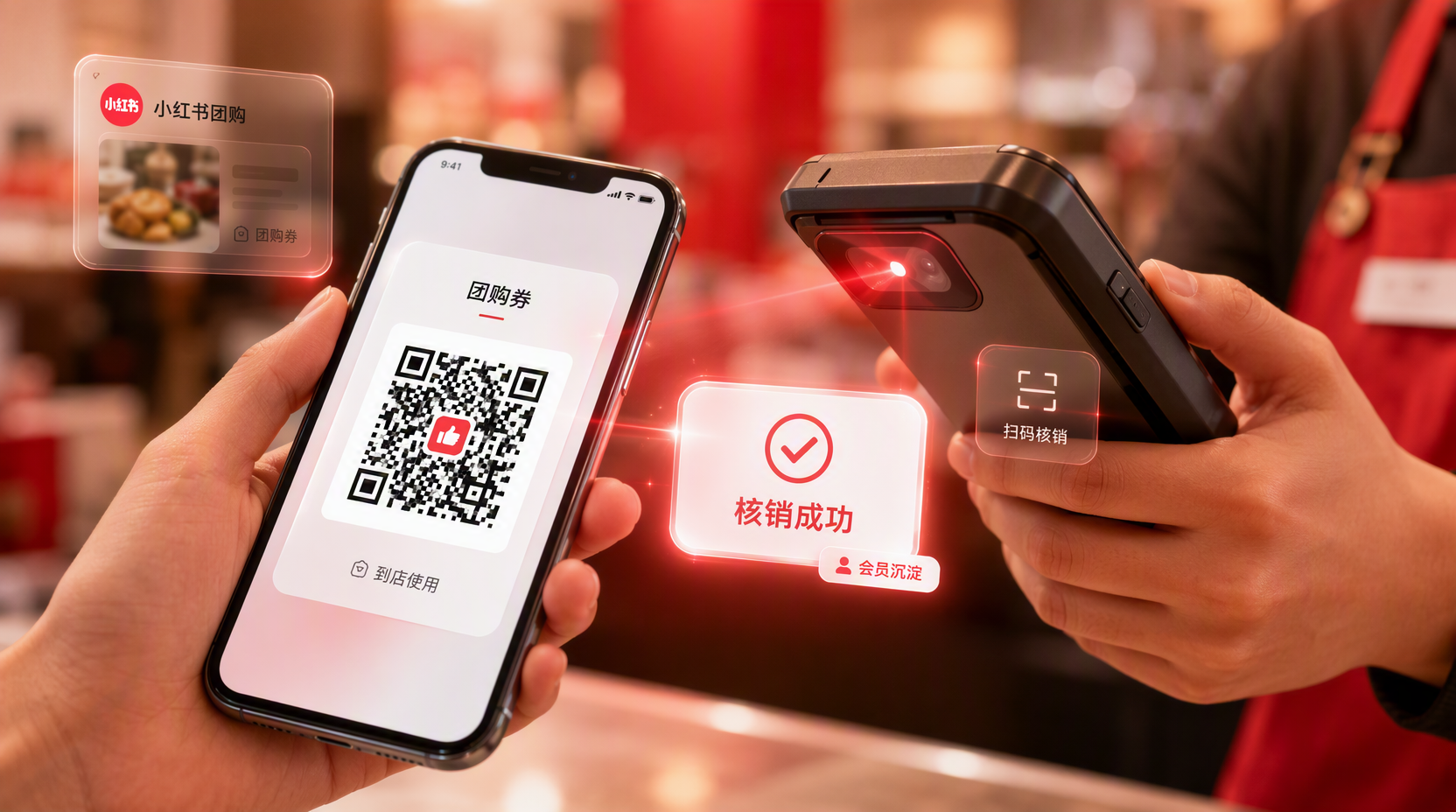 小红书团购带货 - 笔记直播带货团购，让门店进店客流跑起来