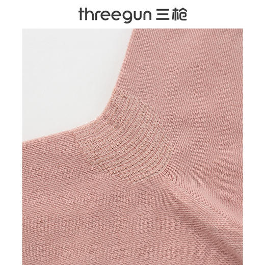 Threegun三枪 直角纯色中筒女袜(1双装)-91317Z031 商品图3