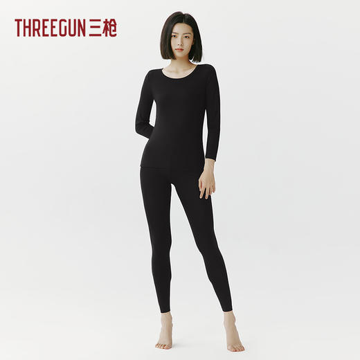Threegun三枪 【舒木尔】圆领女士保暖内衣套装-23712D021 商品图0