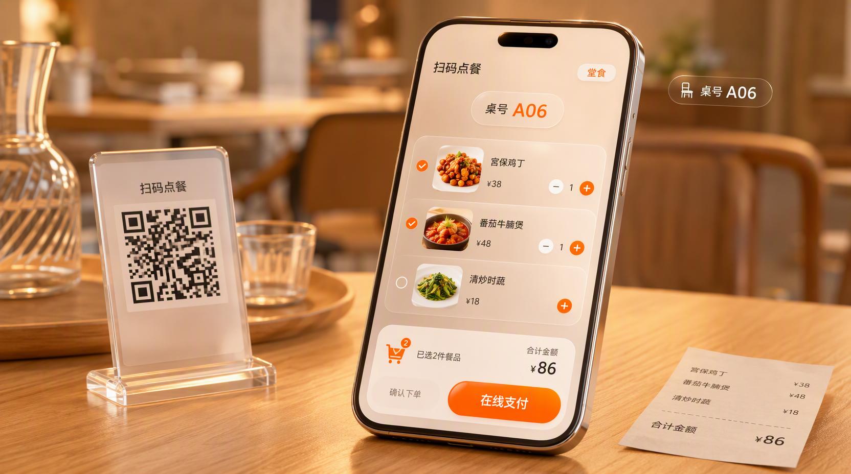 点餐小程序 - 简化扫码点餐订单,让门店翻台更高效