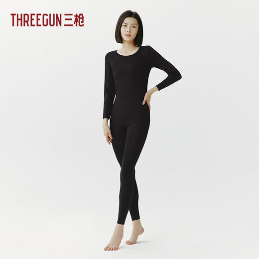 Threegun三枪 【舒木尔】圆领女士保暖内衣套装-23712D021 商品图1