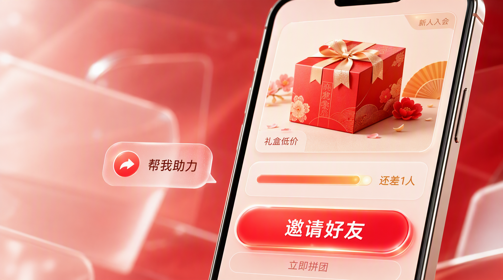拆礼盒 - 拼团砍价裂变营销，让老带新拉新更高效