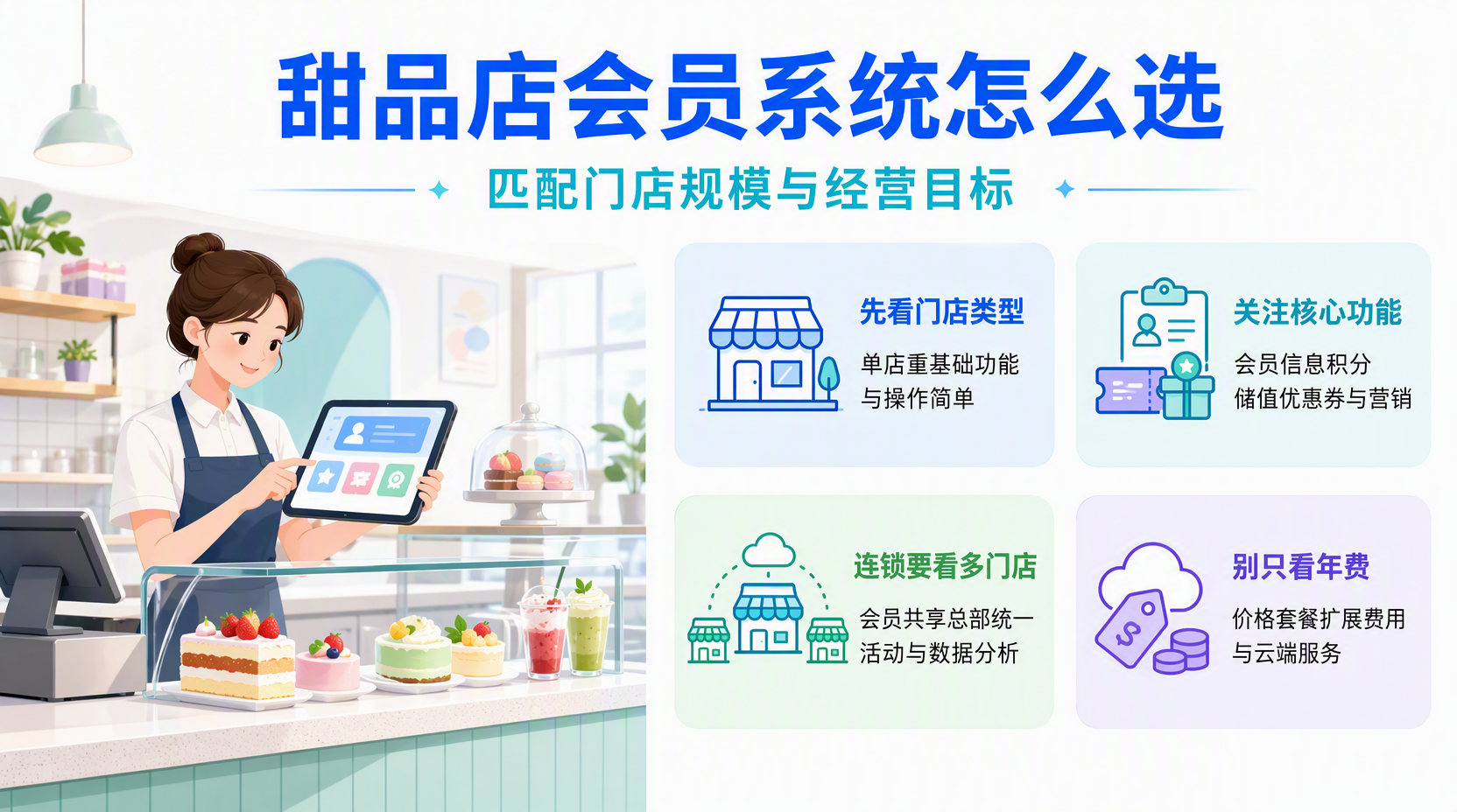 甜品店会员管理系统怎么选?先明确你的门店需求