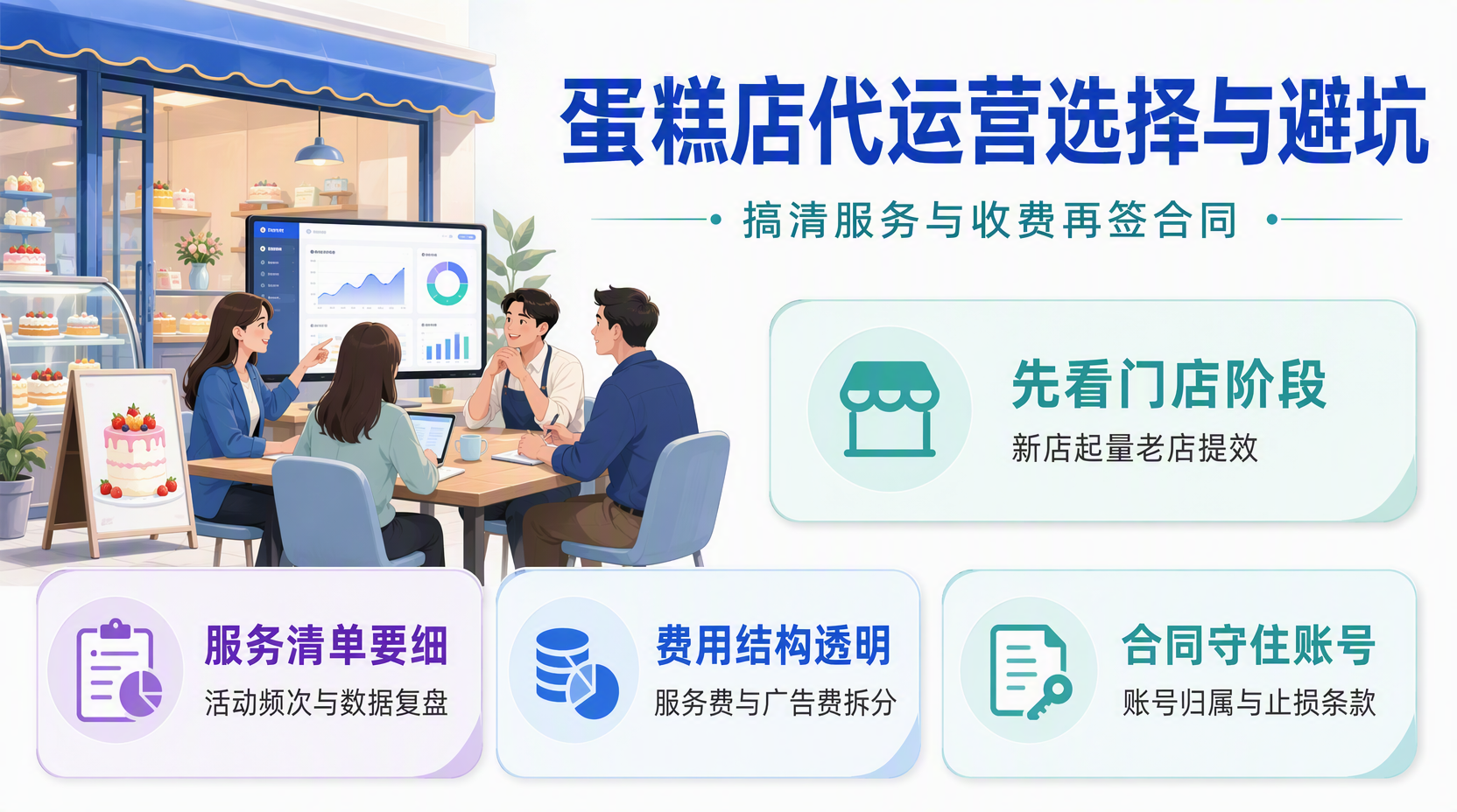 不同类型蛋糕店适合找什么代运营?