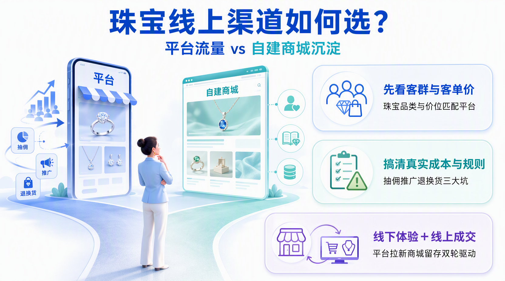 珠宝网上商城和线上销售平台有什么区别?