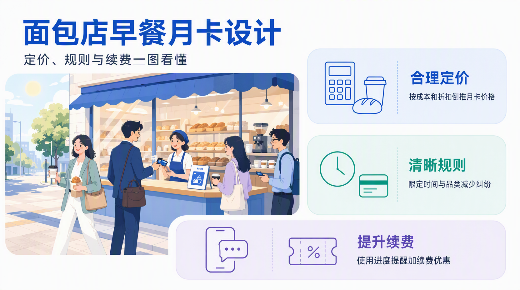 面包店早餐月卡定价方案怎么做?